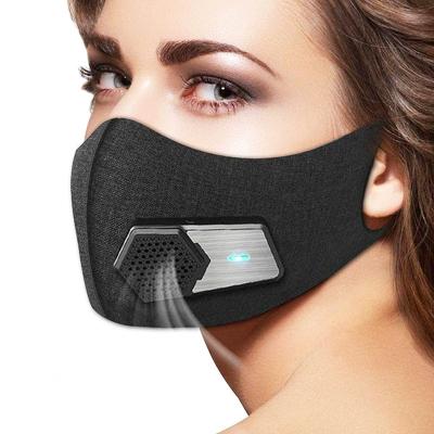 China Beauty Peak Washable Smart Electric Cotton Fabrics Black Face Mask Half Face Mask for sale