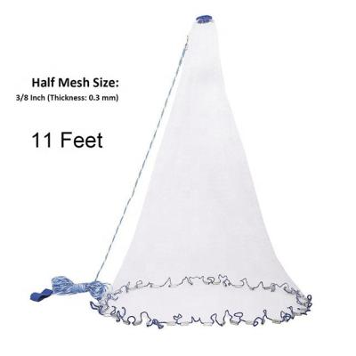 China Factory direct sales monofilament in platinum high quality nylon cord lead hand casting net China casting net for sale