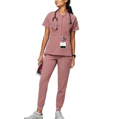 China 2022 Comfortable New Custom Scrubs Suit Women Short Sleeve Medical Nurse Jogger Uniforms Nurse Scrub Sets for sale