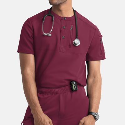 China Comfortable Good Quality Hospital Scrubs And Uniforms Soft Stretchy Men Scrubs Jogger Scrub Set For Men for sale