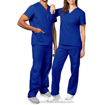 China Unisex OEM Breathable Comfortable Service Scrub Set Uniform Uniforms Medicos Nursing Scrub Uniforms Sets Medical Nurses Scrub for sale