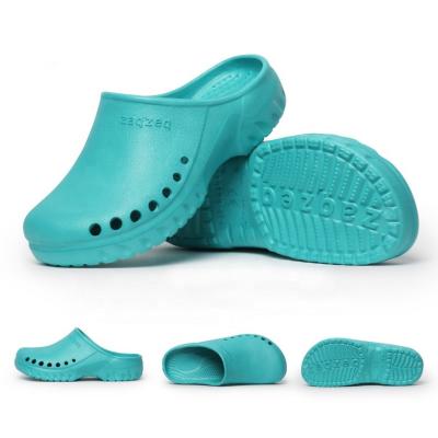 China Recyclable Unisex Hospital Hole Shoes Experimental Surgical Rubber Shoes EVA Nurses Clogs for sale