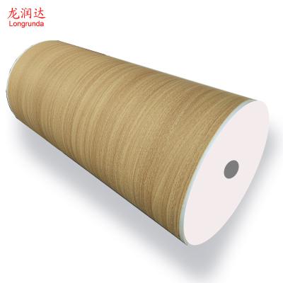 China Factory Price Recyclable Decorative Paper Wood Grain PU Coated Paper For Furniture Making for sale