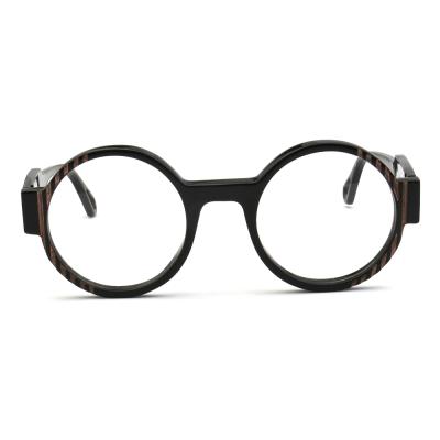 China Optical Frames or Styling Hand Made 306 Luxury Vintage Style Buffalo Horn Real Round Lens Monocle Frames for sale