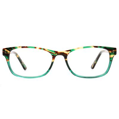 China For Hot Sale K9038 Mazucchelli Acetate Reading Glasses Fancy Colors Rectangular Eyeglass Frames for sale