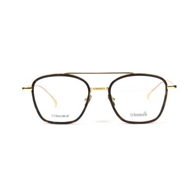 China Titanium Frame Eyeglasses High Quality Pure Titanium 9134 Double Bridge Optical Frames for sale