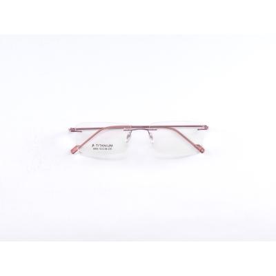 China Optical Frame High Performance Purchasing Model 6036 Beta Titanium Multi Colors Glasses Unisex Rimless Frame for sale