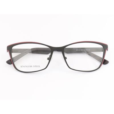 China High Quality Unisex Rectangle S7015 Metal Stainless Steel Eyeglasses Frames Reading Glass for sale