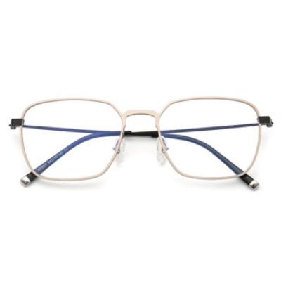 China To read high quality wear-resistant blue temple titanium aluminum optical frame gold frame for man for sale