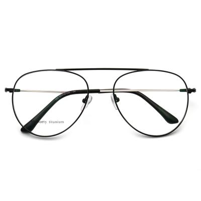 China Wholesale 558 New Arrival Classic Style Metal Glasses Double Bridge Optical Frames Optical Frames for sale