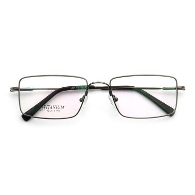 China Factory Goods C9131 Optical Frames Full Metal Memory Ready Temple Bridge Titanium Flexible Eyeglass Frames for sale