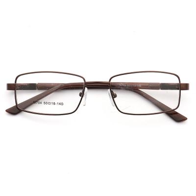 China For Reading Full Rim Glasses Special Temple Vintage Rectangle Men Optical Frame Metal Running Prescription for sale