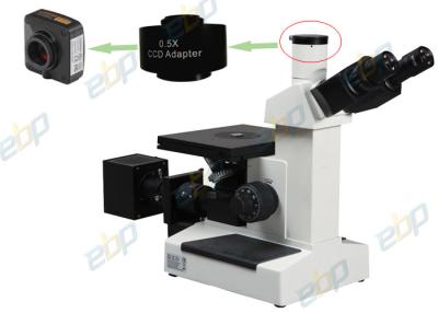 China Metallurgical Trinocular Inverted Microscope 100X - 1000X With 6V20W Halogen Bulb for sale