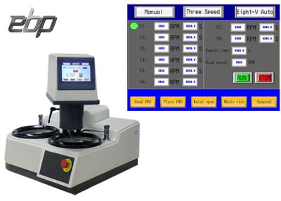 China Doppelte Disketten-metallografische reibende und Poliermaschine 30 - automatische reibende Hauptgeschwindigkeit 200r/Min zu verkaufen