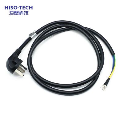 China Home appliance power cord and quipment Hiso power cord 3*0.75mm2 3*18AWG 10A 220V Europe standard pure copper with PVC insulation computer power cord for sale