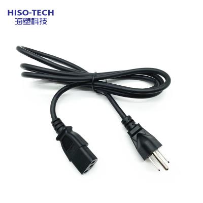 China Custom quipment Hiso home appliance and AC power cord 3 pin cables with SJTW pure copper conduit for portable energy storage for sale