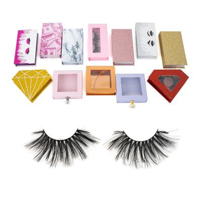 China New 3D 5D 25mm Full Tender Eyelashes Handmade Luxurious Real Mink Volume Eyelashes 2021 for sale