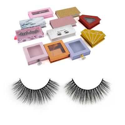 China Full Volume Chinese Lash Vendor 10 Pairs Silk Mink False Eyelashes 5D Private Label Faux Lashes Custom Packaging for sale