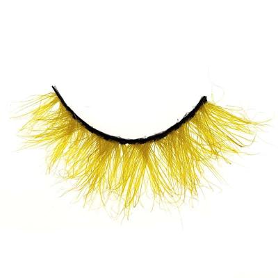 China Free Sample Wholesale Volume 3D Colored Mink Lashes Colored Mink Eyelashes Neon Dramatic Colored Mink Eyelashes for sale