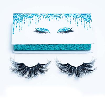 China Natural False Lashes Full Volume 5D 7D 27mm 30mm Real Mink Handmade Mink Eyelash for sale