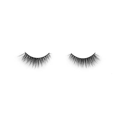 China Natural Long Tapered Fluffy Silk 3D False Eyelash With Black Cotton Mink Lash Band Synthetic At Wholesale Price Custom Box for sale