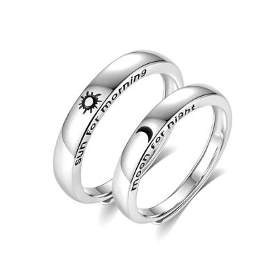 China Lasting Sun, Moon and Stars Lovers Ring Sterling Silver Men and Women on Ring Ring Original for sale