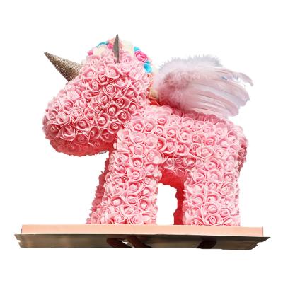 China PE Garment and Treatment Accessories Angel Wing Flower Eternal Unicorn with Wings Gift Rose Bear Valentine's DayLace for sale