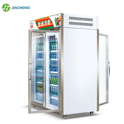 China Single-temperature Jiacheng Front and Rear Open Used Beverage Cooler, Upright Pepsi Cooler, Deli Cold Drinks Fridge and Freezer for sale