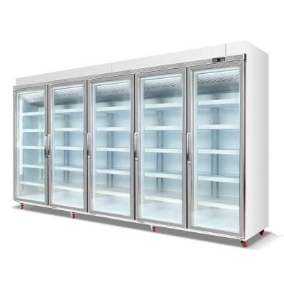 China Single-temperature Supermarket Low Temperature Freezers Display Cabinet Upright Refrigerated Freezer for sale