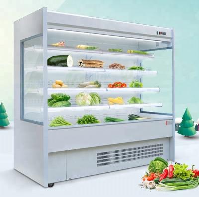 China Single-temperature Jiacheng supermarket grocery beverage cooler, open multideck refrigerator, fruit and vegetable display cooler for sale