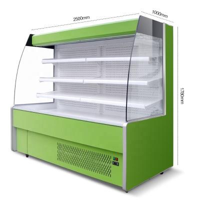 China Single-temperature Jiacheng supermarket open display cooler refrigerator, multideck open refrigerator with CE for fruit vegetable JC-SG25F for sale