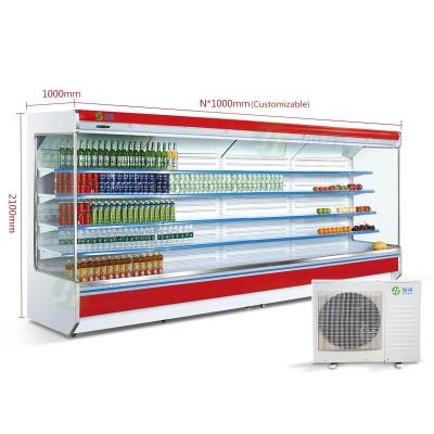 China Single-temperature commercial multidecks open display fridge vegetable vegetable supermarket fruit fridge for sale