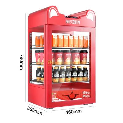 China New Commercial Service Equipment Beverage Cabinet Warmer Beverage and Milk Display Showcase Glass Door 460*385*790mm for sale