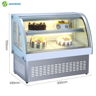 China Single-temperature Jiacheng Stainless Steel Cake Bread Dessert Display Cabinet Cooler Cake Display Refrigerator for sale