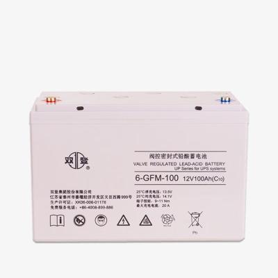 China 12V100Ah Shuangdeng 6-GFM-100 Lead Acid Battery for Solar Energy Storage Power System for sale