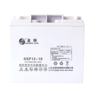 China Sacred Sun SP12-18 12V18Ah batterij voor stabiel UPS-energie- en zonne-energiesysteem Te koop