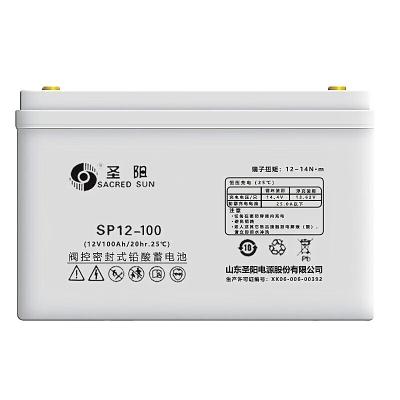 China 330mm Lengte Heilige zon verzegeld SP12-100 loodzuurbatterij 12V100Ah voor UPS Power System Te koop