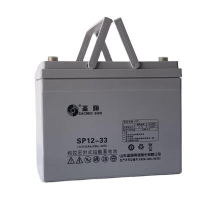 China Long-lasting Sacred Sun SP12-33 12V33Ah Battery for Alarm Systems and Energy Solutions for sale