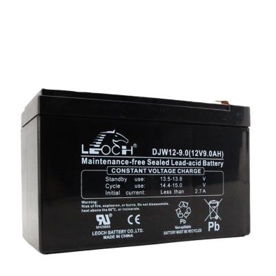 Chine Résistant ABS Container Leoch Batterie DJW12-9.0 12V9Ah pour le système d'alimentation de la salle de machines UPS à vendre