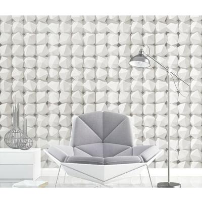 China Moistureprooof 3d Waterproof White Stone Home Living Room PVC Vinyl Wallpaper Factory for sale