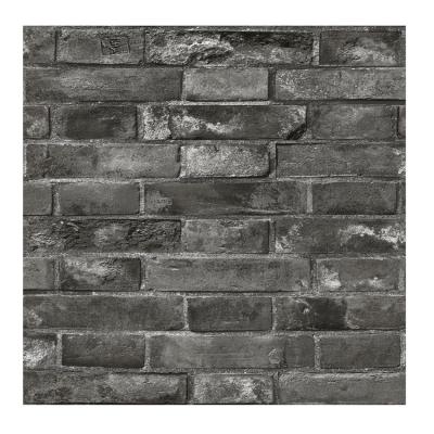 China Moistureproof high quality waterproof vinyl 3d cheap brick textured pvc wallpaper roll pack home decoration for sale