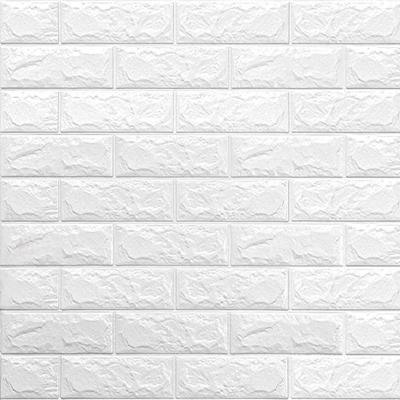 China Factory direct lowest price 3d brick foam diy wallpaper simple white sticer Waterproof+ECO-Friendly+Self-adhesive for sale