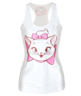 China Galaxy 3D Women Tank Tops Cat Style White Crop Woman QUICK DRY Digital Printing Top Tank Top for fiftness for sale