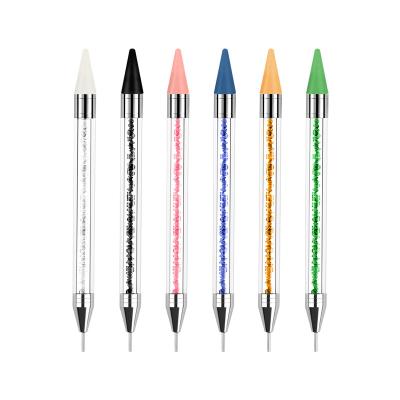 China NAIL DOT DRILL Pencil Dot Needle Point Needle Nail Art Pen Nail Art Use Set Double Head Double Point Drill Acrylic Pencil for sale