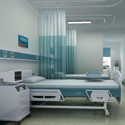 China Guangzhou Factory Hospital Fireproof Ceiling Curved Horizontal Curtain Midical Hospital Curtain for sale