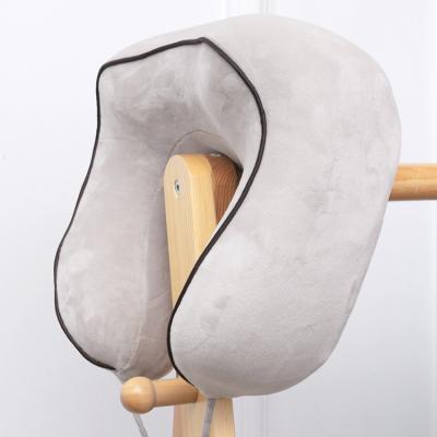 China Updated Version 1200mah Neck Neck Hot Selling Battery Massage Heat Pillow Travel U Shape Pillow In Office for sale