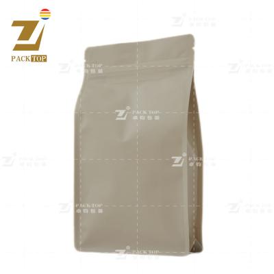 China Recycled Composite Materials Paper-Plastic Pouch Side Gusset Stock Bag for sale