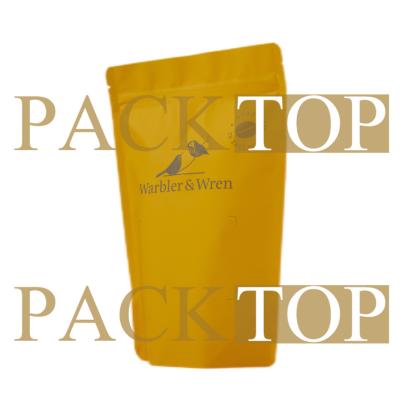 China Recyclable Recyclable Laminated PE Stand Up Pouch With Zipper And One Way Valve For Coffee for sale