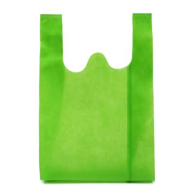 China Wholesale Reusable W D Cut Non Woven Non Woven Vest Bags Cloth Bag T-shirt Shopping Bag for sale