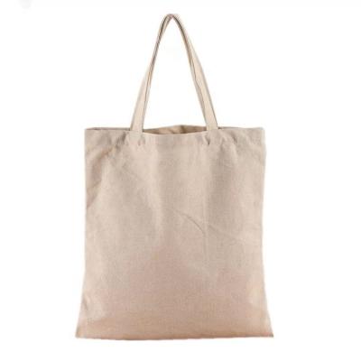 China Wholesale Custom Handled Printing Logo Cheap Reusable Handled Shopping Cotton Canvas Bags Plain White Blank for sale